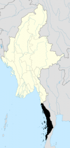 Myanmar Tanintharyi Region map