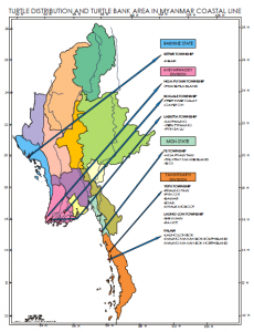 Turtle Distribution and Bank Areas Myanmar
