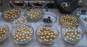 Cultured Black Pearls from Myanmar sold in Yangon Jade Market 2013 Image David DuByne