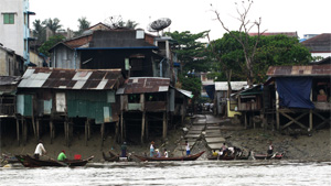 Pazundaung Creek Ferry Landing Yangon Myanmar 2013 Image David DuByne