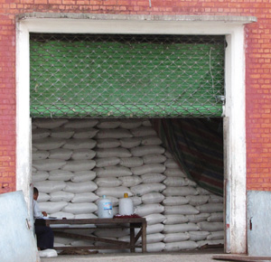 Rice Storage Warehouse Warden Jetty Yangon River 2nd Street Myanmar 2013 Image David DuByne