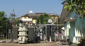 Power Transformer Station Panzadaung Creek Yangon Myanmar 2013 Image David DuByne